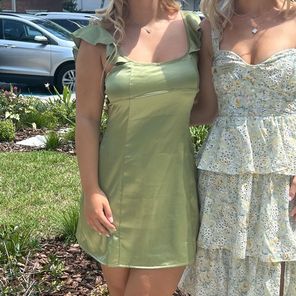 Princess Polly Green and Floral High Low Dresses